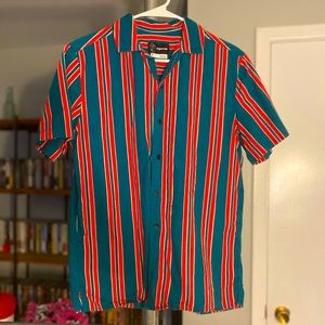 Retro Striped Button Down